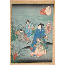 KUNISADA Baichoro II.- Murasaki Shikibu Genji...