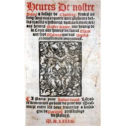 Heures de nostre Dame à lusage de Chartres [....