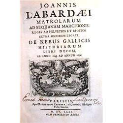 LA BARDE, Jean de.- De rebus Gallicis histori...