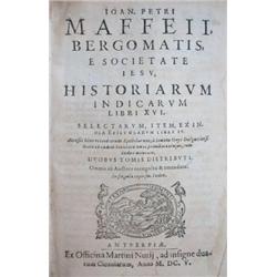 MAFFEI, Jean-Pierre.- Historiarum Indicarum l...