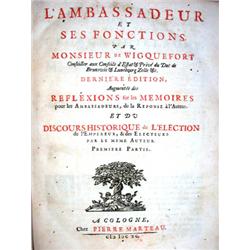 WICQUEFORT, Abraham de.- L' Ambassadeur et se...