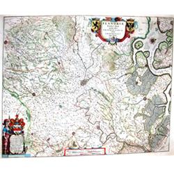 BLAEU, G. & J.- Flandria partes duae, quarum...