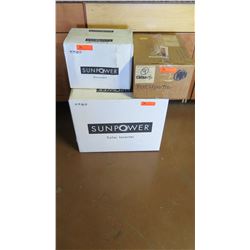 New Sunpower SPR 4000M Inverter, Sunpower SPR-DC-DISC22-M-US Disconnect, SPM-101-SPR Power Manager