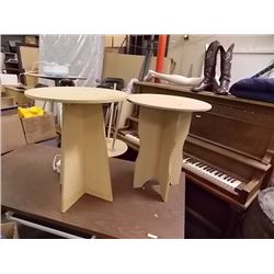 ROUND SIDE TABLEs (4)  & BAR STOOL