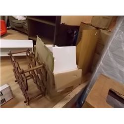 WOOD WINE RACK, WALL SHELF & BOX