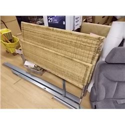 DOUBLE BED FRAME- WICKER & METAL