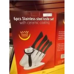 NEW STAINLESS STEEL KNIFE SET - 6 PC - GERMANY