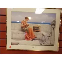 FRAMED LIMITED COMMEMORATIVE PRINT - KEN ZYLLA - PHEASANTS - "NARY A CARE" - 24 X 20" FRAME - WITH S