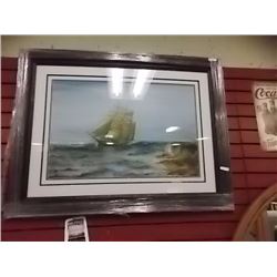FRAMED PICTURE - TALL SHIP