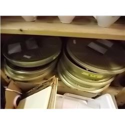 LOT OF FILM REELS IN CANS