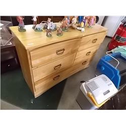 WOOD DRESSER - 6 DRAWER - 49" WIDE
