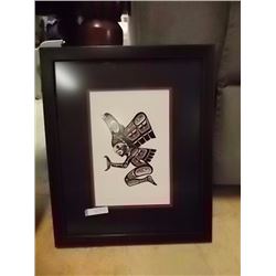 FRAMED RICHARD SHORTY PRINT - SIGNED - HUMMING BIRD