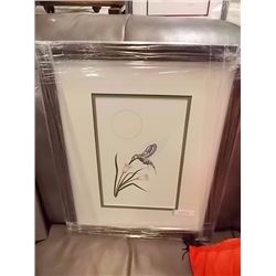 FRAMED RICHARD SHORTY PRINT - SIGNED - COUNTRY HUMMING BIRD