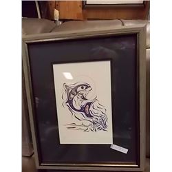 FRAMED RICHARD SHORTY PRINT - SIGNED - DOLPHIN