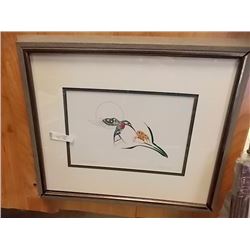 FRAMED RICHARD SHORTY PRINT - SIGNED - LILLY OF THE VALLEY