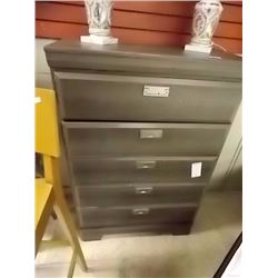 HIGHBOY DRESSER - 5 DRAWER - SMOKEY GREY