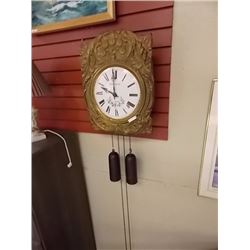 COMTOISE CLOCK - LOUIS JAQUINE ST. ETIENNE WALL CLOCK - needs glass and pendulum
