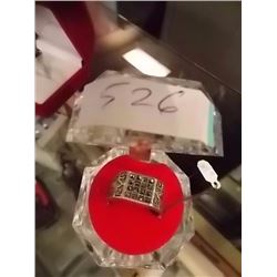 RING- MAN'S .925 STERLING SILVER & MARCASITE RING - SZ 11 - RETAIL ESTIMATE $150