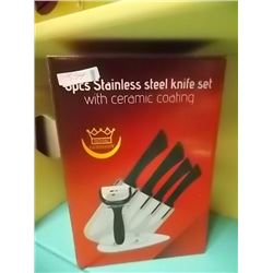 NEW STAINLESS STEEL KNIFE SET - 6PC