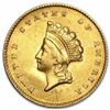 $1 Indian Head Gold Type 2 Coin minted Years 1849-1889 smallest Gold coin ever produced
