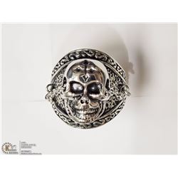 STERLING SILVER SKULL MEN'S RING