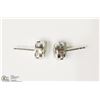 Image 2 : STERLING SILVER DIAMOND EARRINGS