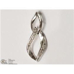 STERLING SILVER 4 DIAMOND PENDANT