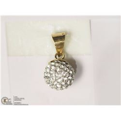 10KT YELLOW GOLD CRYSTAL PENDANT