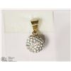 Image 1 : 10KT YELLOW GOLD CRYSTAL PENDANT