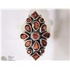 Image 1 : STERLING SILVER GARNET RING