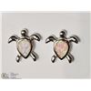 Image 1 : STERLING SILVER OPALITE TURTLE SHAPE EARRINGS