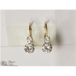 10KT YELLOW GOLD CUBIC ZIRCONIA EARRINGS