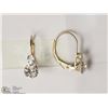 Image 2 : 10KT YELLOW GOLD CUBIC ZIRCONIA EARRINGS