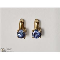 14KT YELLOW GOLD TANZANITE EARRINGS