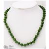 Image 1 : ST SILVER BRITISH COLOMBIA NEPHRITE JADE NECKLACE