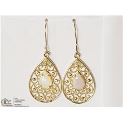 14KT YELLOW GOLD OPAL EARRINGS