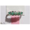Image 1 : STERLING SILVER EMERALD RING