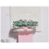 Image 3 : STERLING SILVER EMERALD RING