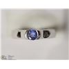 Image 1 : STERLING SILVER TANZANITE SOLITAIRE RING