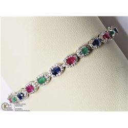 STERLING SILVER GEMSTONE BRACELET