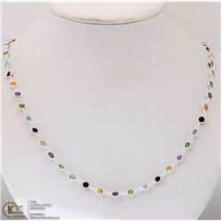 STERLING SILVER GEMSTONE NECKLACE