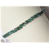 Image 1 : STERLING SILVER EMERALD TENNIS BRACELET