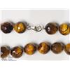 Image 2 : STERLING SILVER TIGER EYE NECKLACE