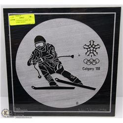 LIMITED EDITION OLYMPIC TILE 1988 CALGARY SIGNED