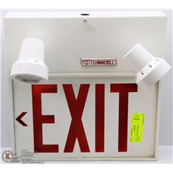 "EXIT" SIGN WITH EMERGENCY LIGHTS