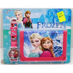 DISNEY FROZEN WATCH AND WALLET COMBO