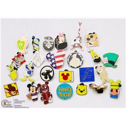 LOT OF 25 OFFICIAL WALT DISNEY TRADING LAPEL PINS