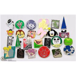 LOT OF 25 OFFICIAL WALT DISNEY TRADING LAPEL PINS