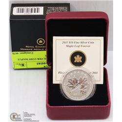 2011 $10 FINE SILVER COIN MAPLE LEAF FOREVER