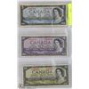 Image 1 : SHEET WITH 1954 CANADIAN $20 $10 $5 BANKNOTES